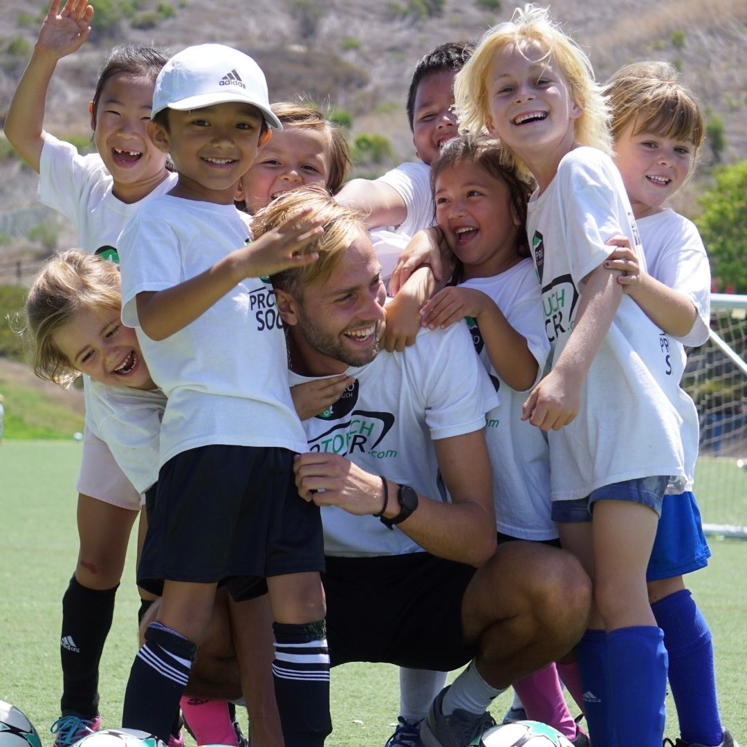 Youth soccer clinic drill